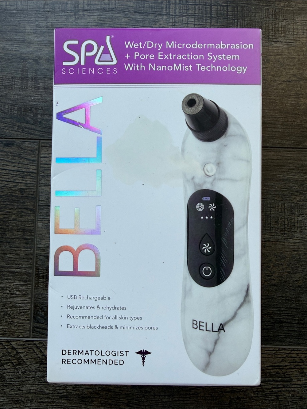 New in Box Spa Sciences BELLA Microdermabrasion Pore Extraction Device